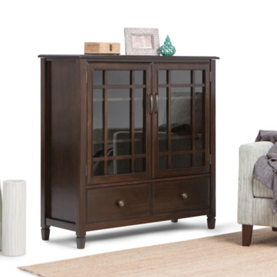 Simpli Home Connaught 46 Traditional Storage Cabinet, Brown