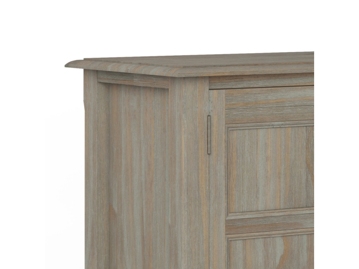 Simpli Home Burlington 30" Traditional Storage Cabinet, Gray, large