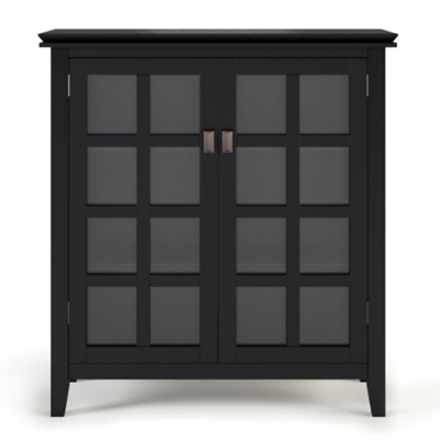 Simpli Home Artisan 38" Contemporary Storage Cabinet, Black, large