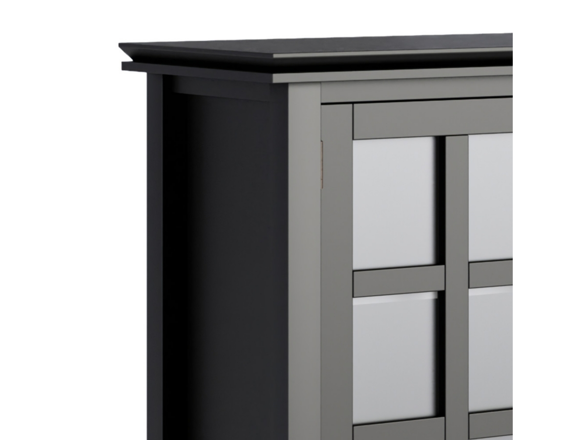 Simpli Home Artisan 38" Contemporary Storage Cabinet, Black, large