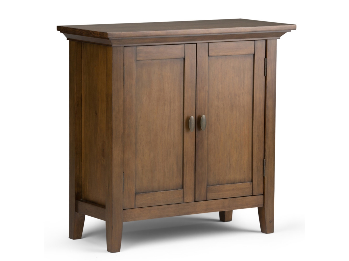 Simpli Home Redmond 32" Rustic Storage Cabinet, Rustic Natural Aged Brown, large