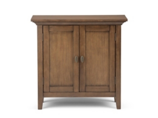 Redmond SOLID WOOD 32 inch Wide Transitional Low Storage Cabinet in Rustic Natural Aged Brown