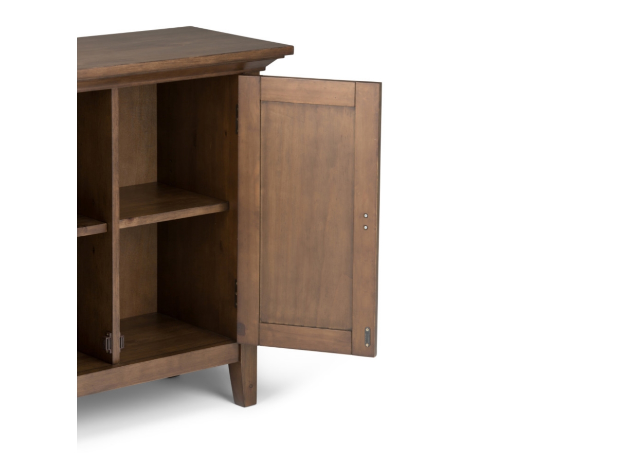 Simpli Home Redmond 32" Rustic Storage Cabinet, Rustic Natural Aged Brown, large