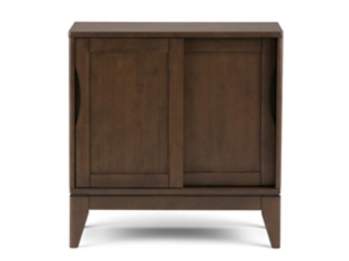 Harper SOLID HARDWOOD 30 inch Wide Mid Century Modern Low Storage Cabinet in Walnut Brown