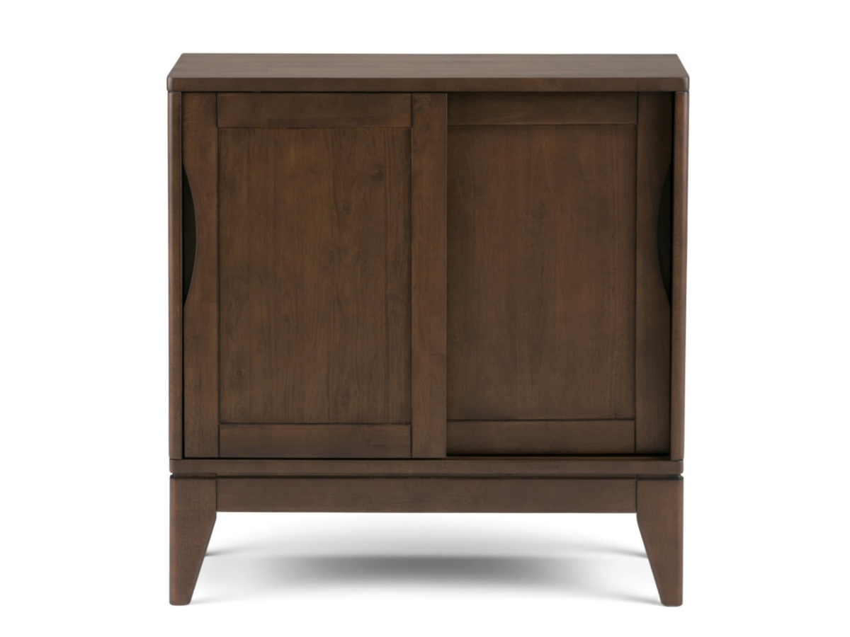 Simpli Home Harper 30" Mid Century Storage Cabinet, Dark Brown, large
