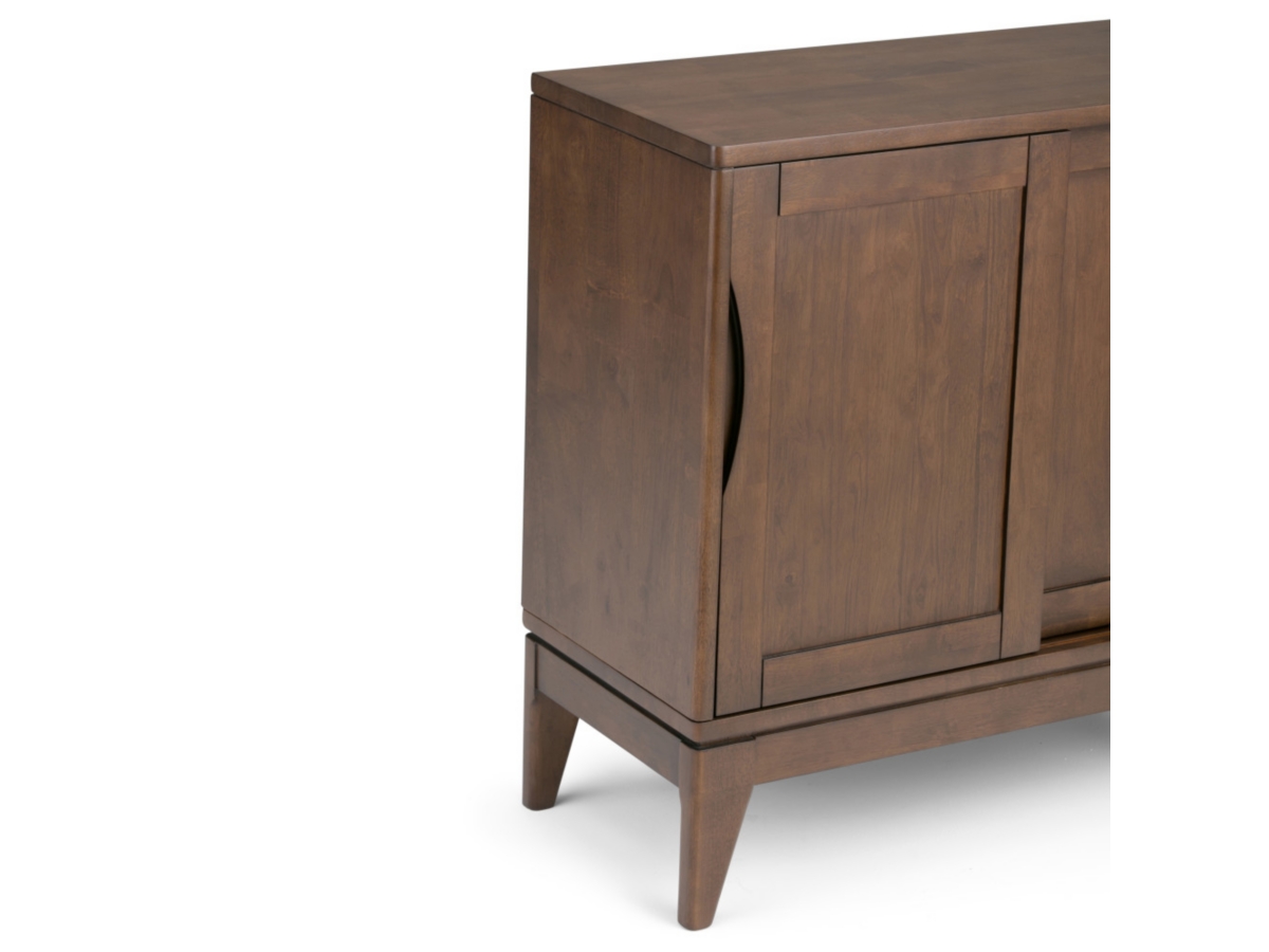Simpli Home Harper 30" Mid Century Storage Cabinet, Dark Brown, large