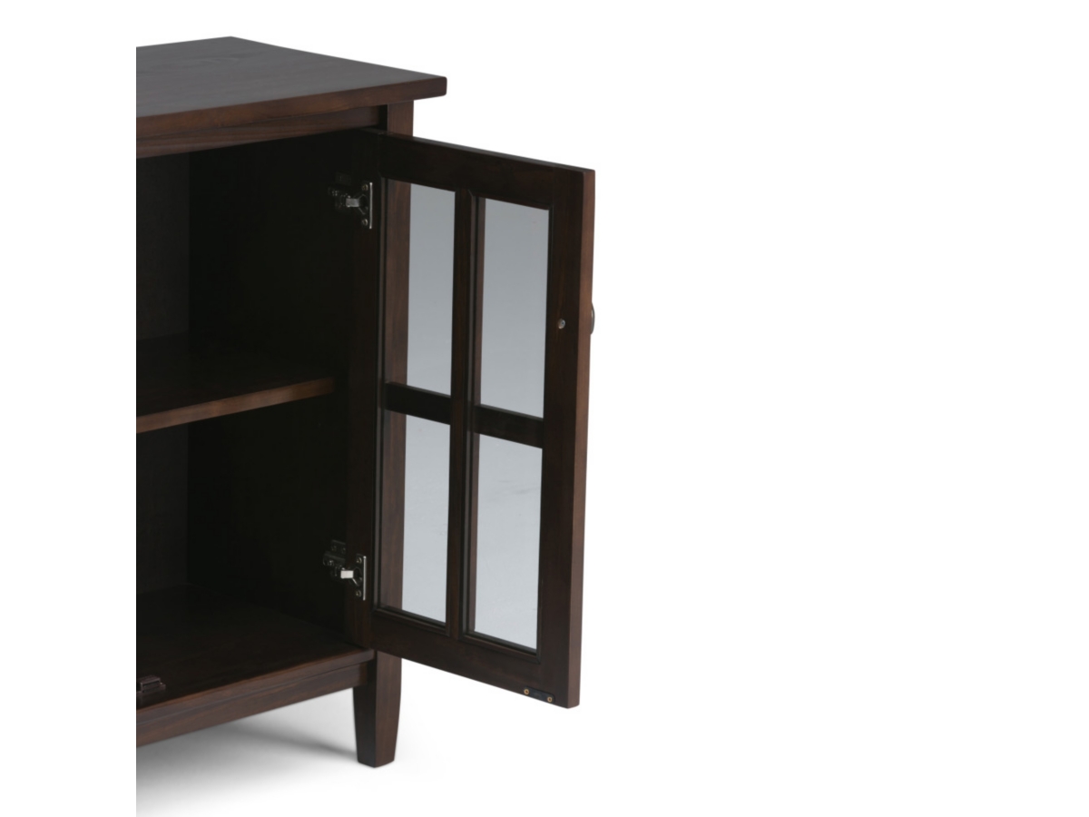 Simpli Home Warm Shaker 32" Rustic Storage Cabinet, Brown, large