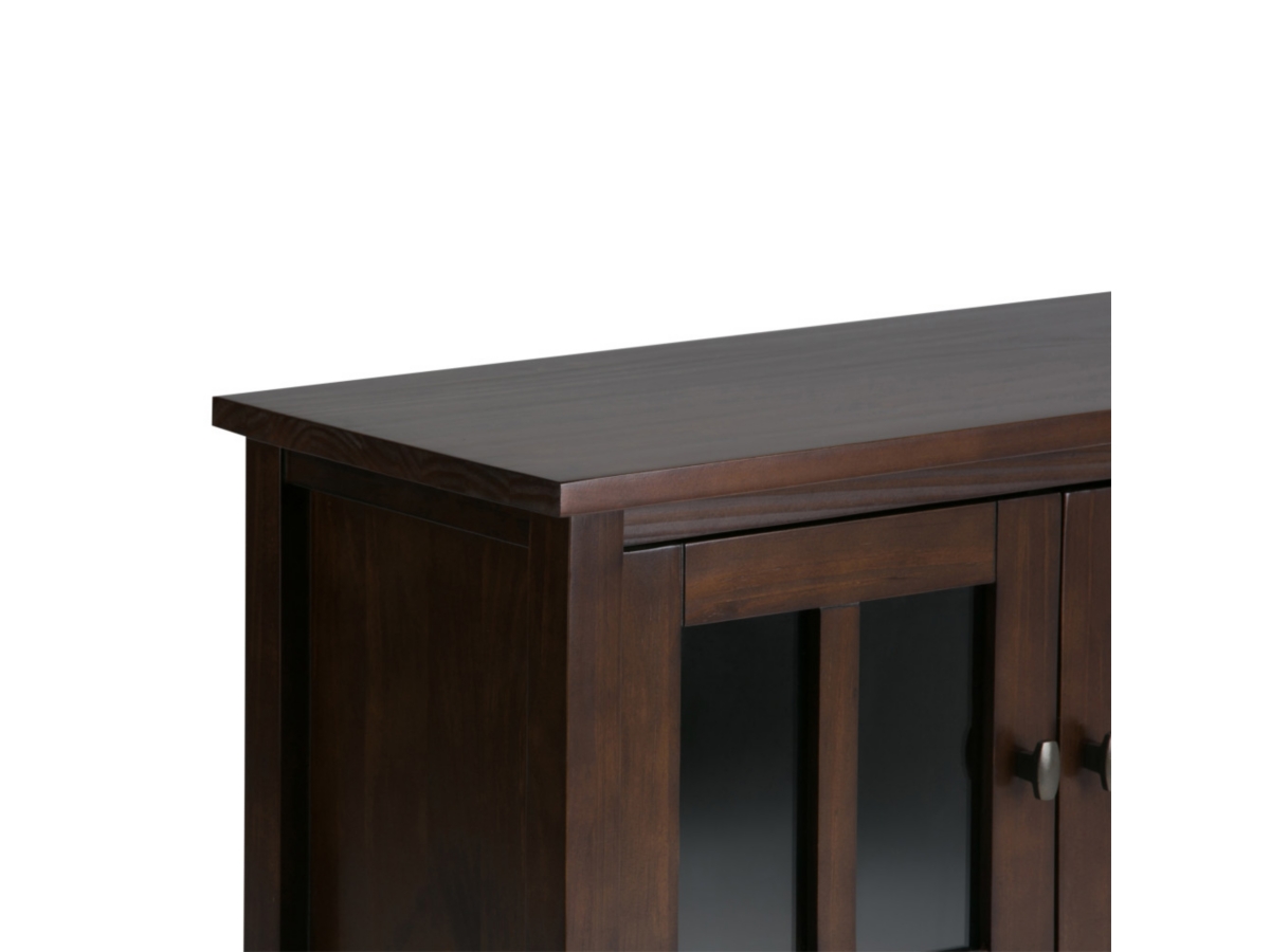 Simpli Home Warm Shaker 32" Rustic Storage Cabinet, Brown, large