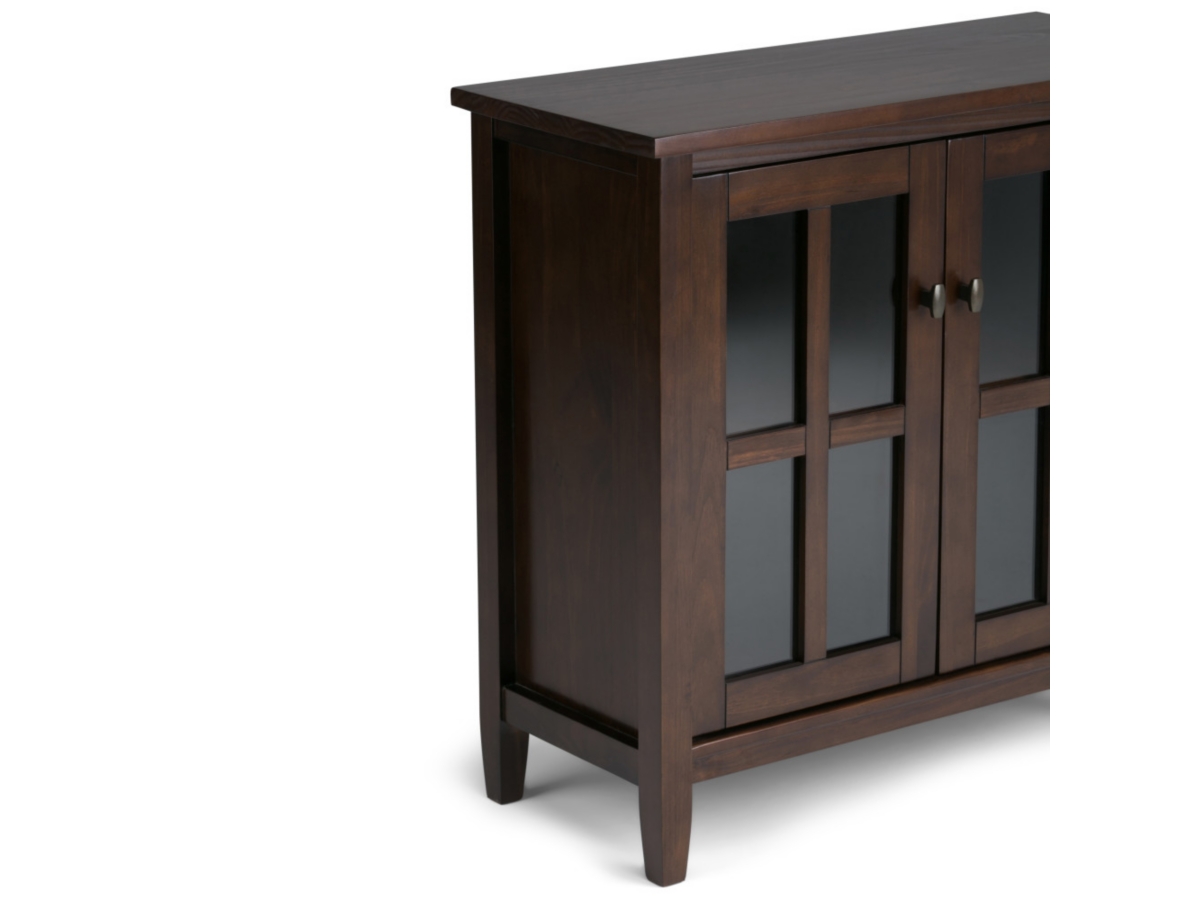 Simpli Home Warm Shaker 32" Rustic Storage Cabinet, Brown, large