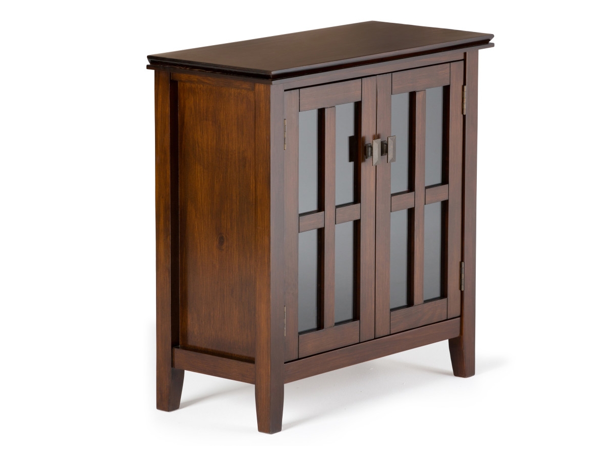 Simpli Home Artisan 30" Contemporary Storage Cabinet, Russet Brown, large