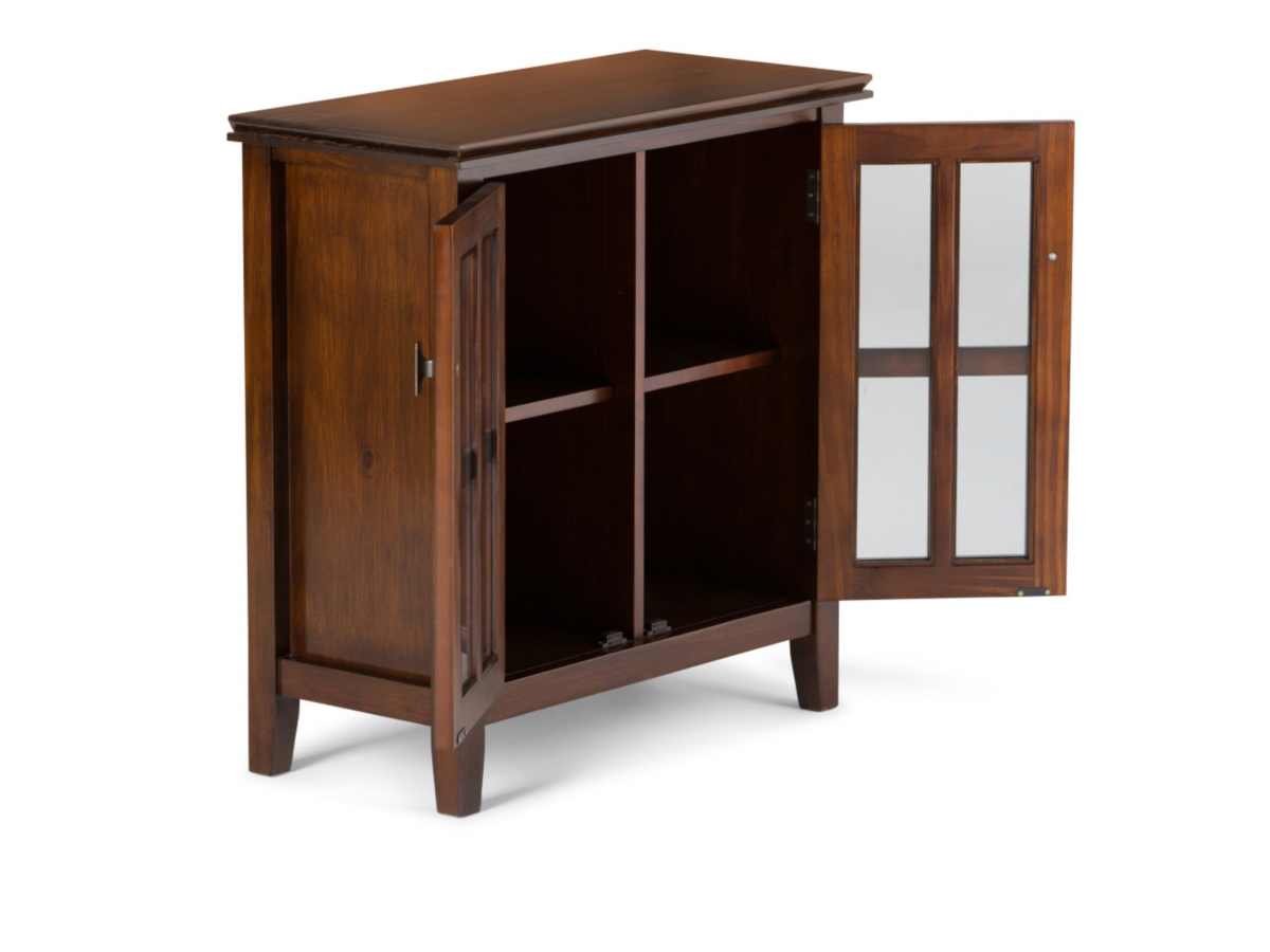 Simpli Home Artisan 30" Contemporary Storage Cabinet, Russet Brown, large