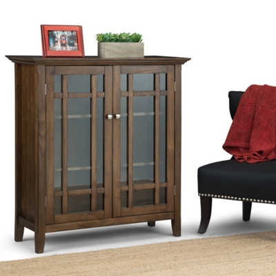 Bedford SOLID WOOD 39 inch Wide Transitional Medium Storage Cabinet in Hickory Brown