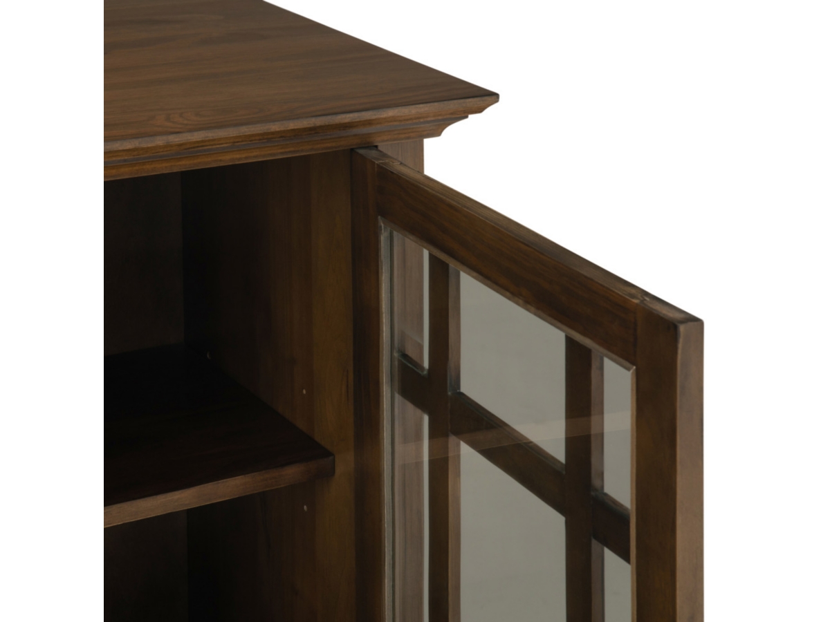 Simpli Home Bedford 39" Rustic Storage Cabinet, Brown, large