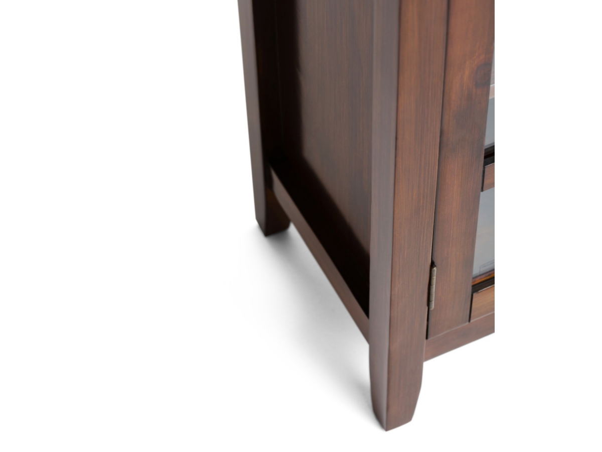 Simpli Home Artisan 38" Contemporary Storage Cabinet, Russet Brown, large