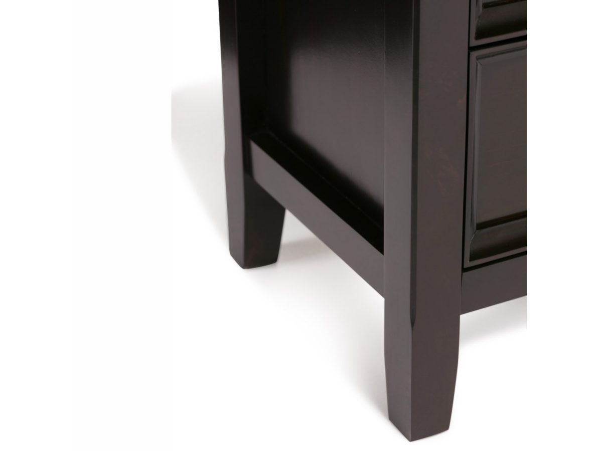 Simpli Home Amherst 37" Transitional Storage Cabinet, Hickory Brown, large