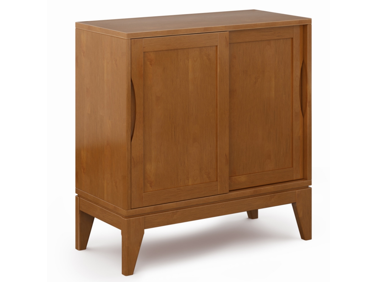 Simpli Home Harper 30" Mid Century Storage Cabinet, Brown, large