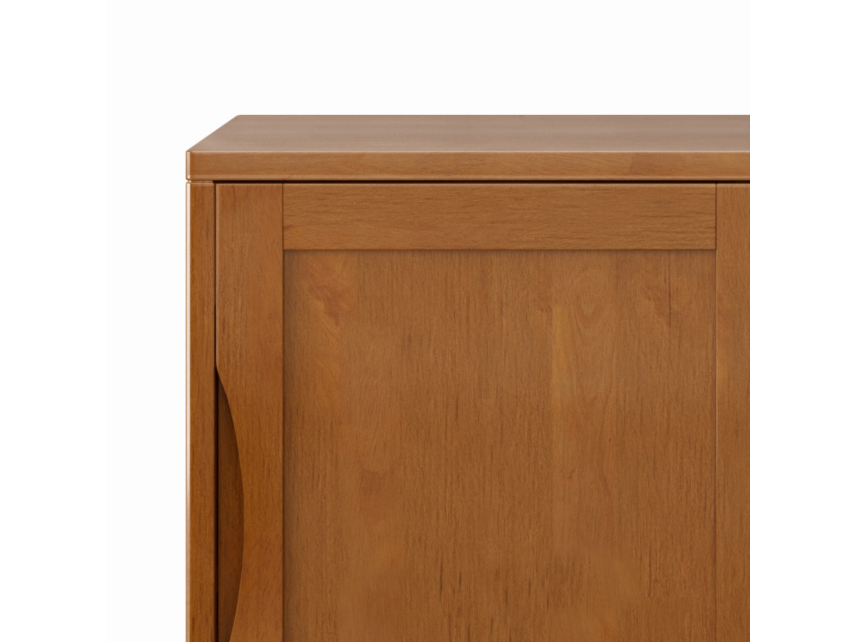Simpli Home Harper 30" Mid Century Storage Cabinet, Brown, large