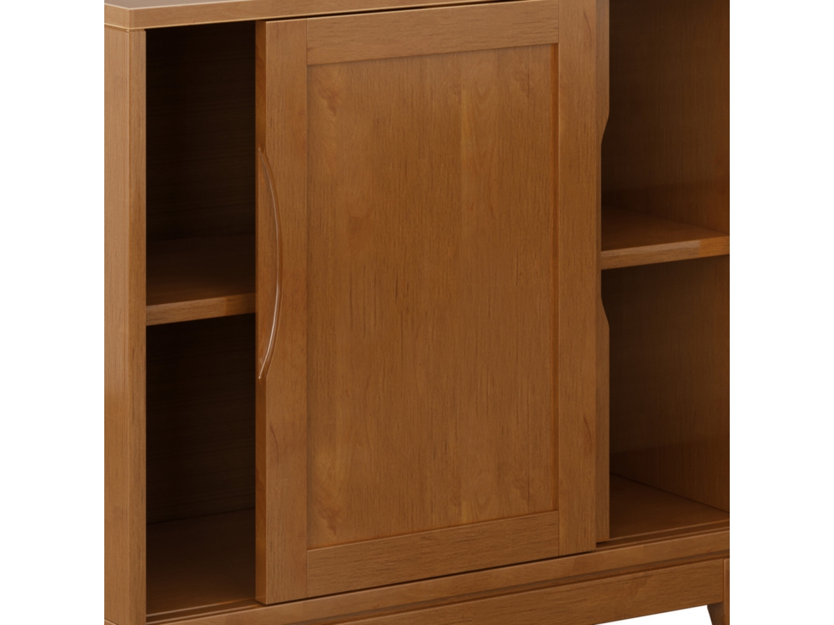 Simpli Home Harper 30" Mid Century Storage Cabinet, Brown, large