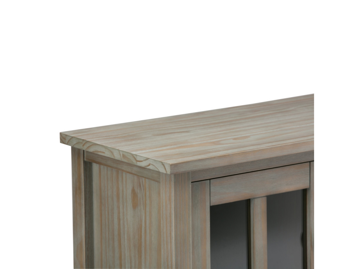 Simpli Home Warm Shaker 32" Rustic Storage Cabinet, Gray, large