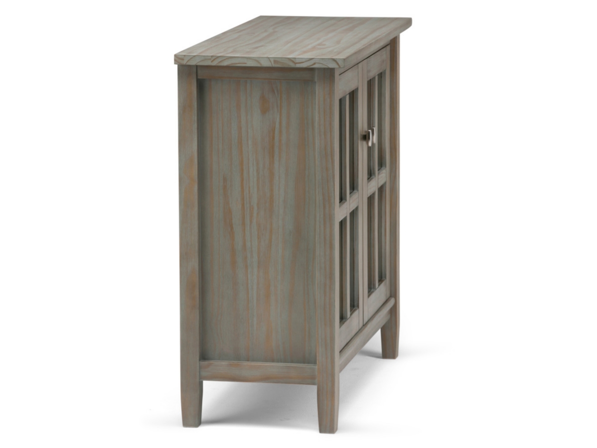 Simpli Home Warm Shaker 32" Rustic Storage Cabinet, Gray, large