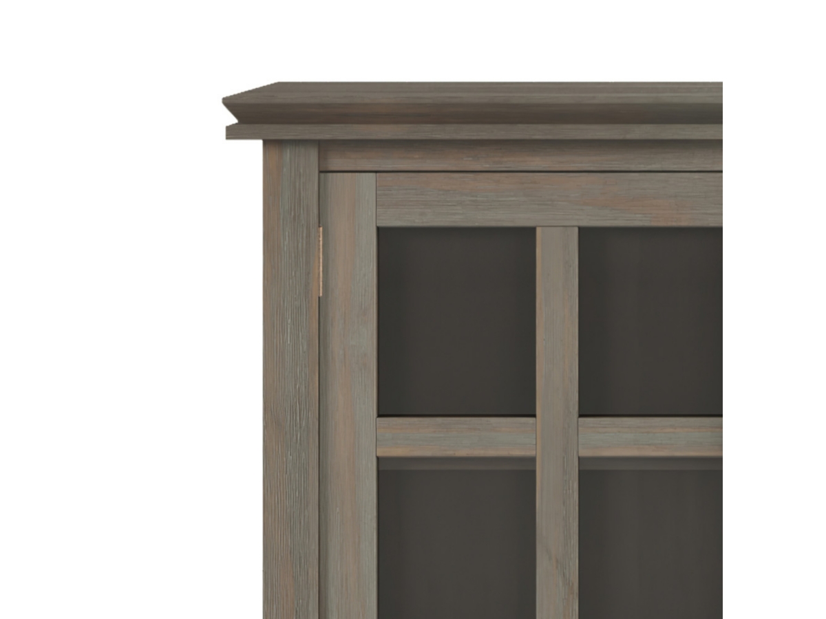 Simpli Home Artisan 38" Contemporary Storage Cabinet, Gray, large