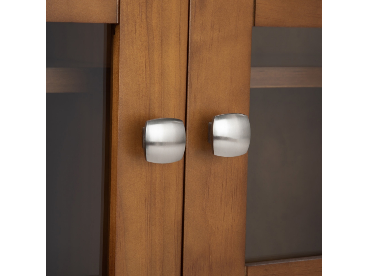 Simpli Home Acadian 39" Rustic Storage Cabinet, Brown Oak, large