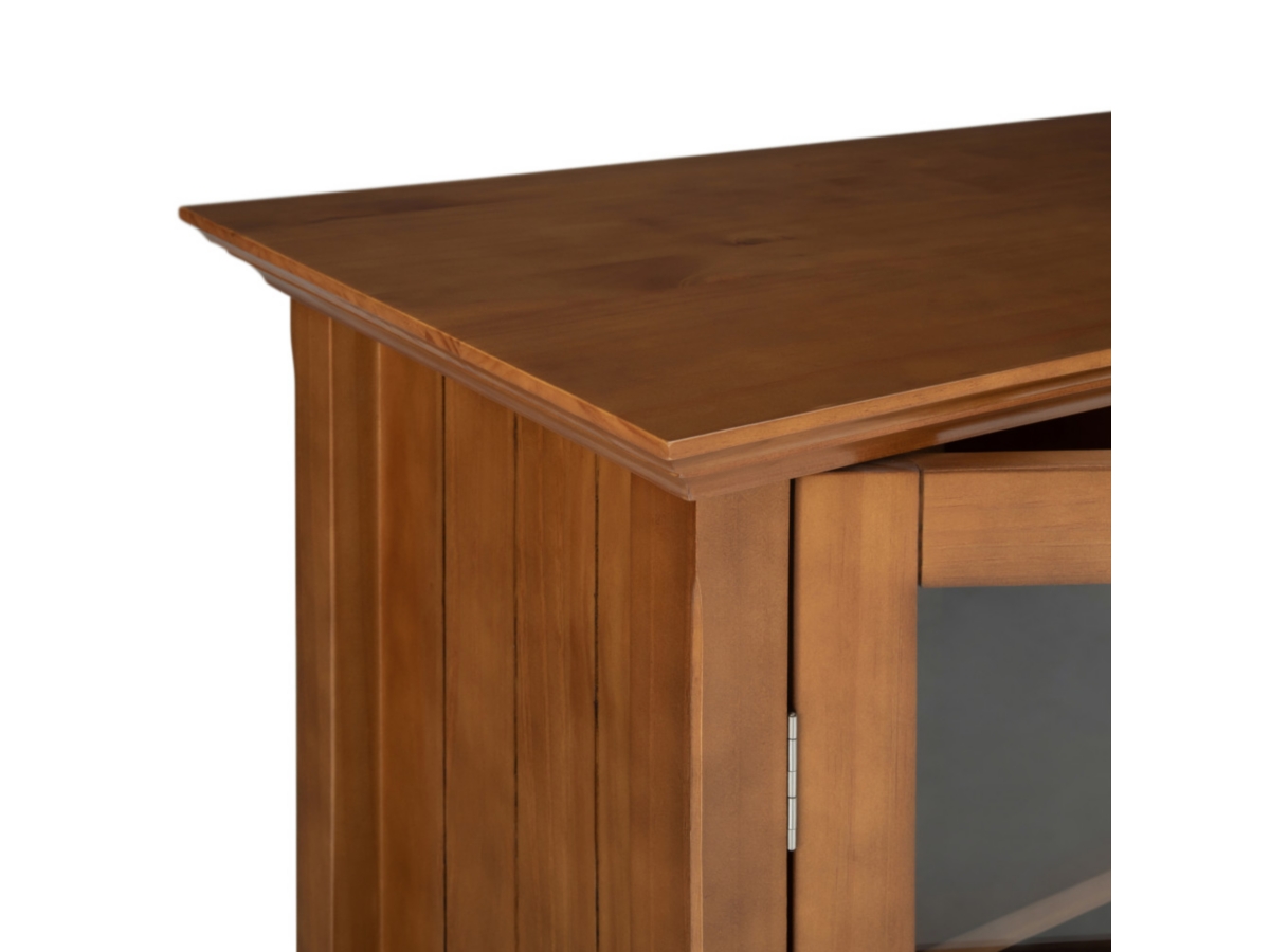 Simpli Home Acadian 39" Rustic Storage Cabinet, Brown Oak, large