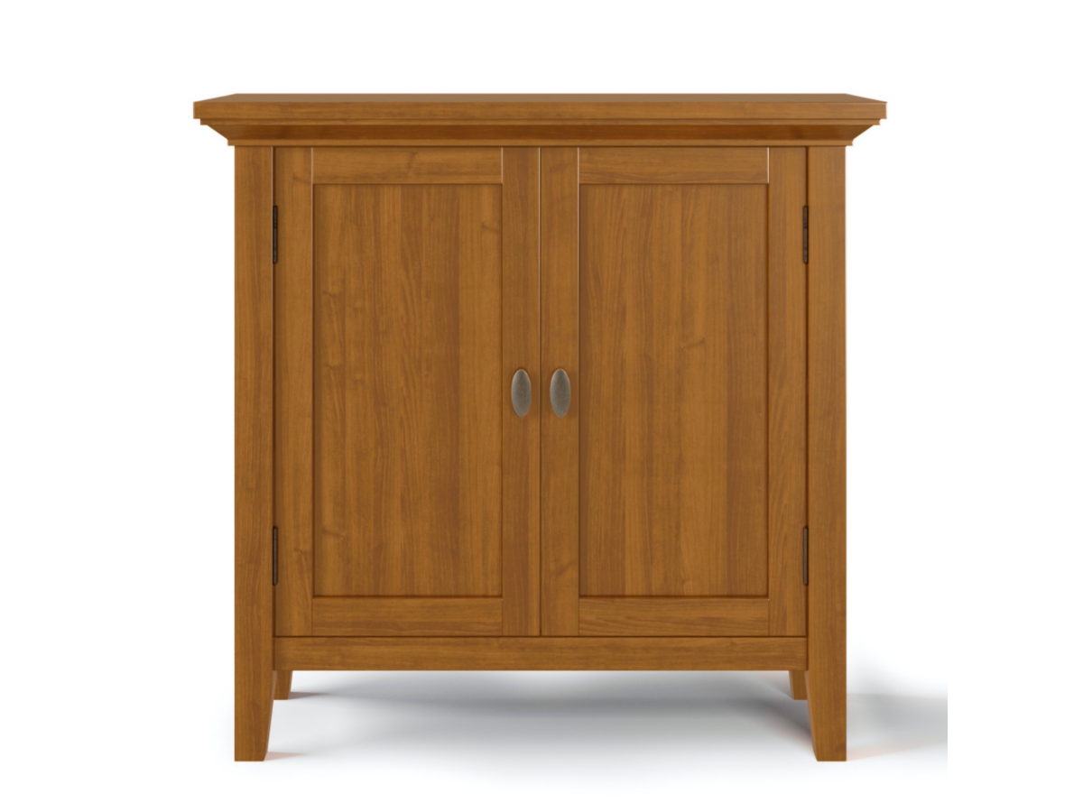 Simpli Home Redmond 32" Rustic Storage Cabinet, Light Brown, large