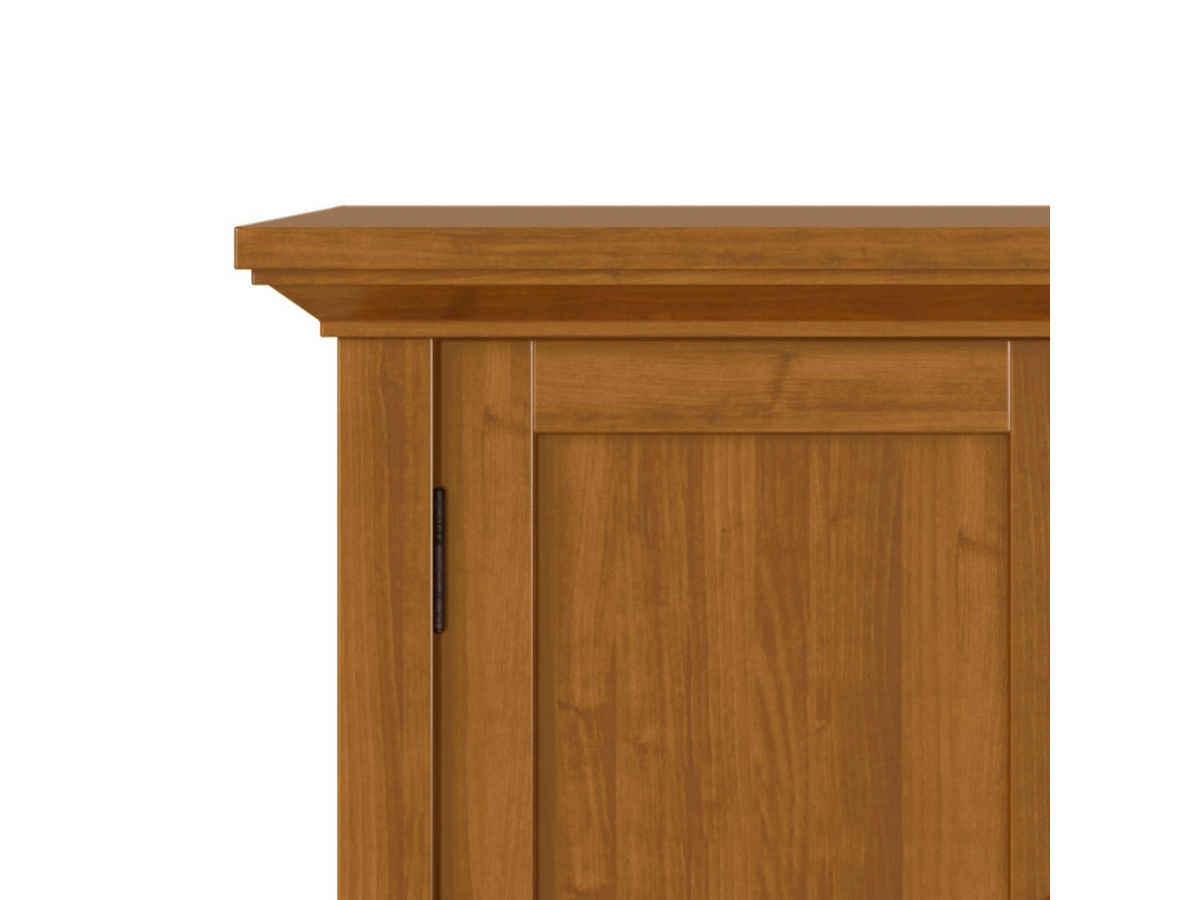 Simpli Home Redmond 32" Rustic Storage Cabinet, Light Brown, large