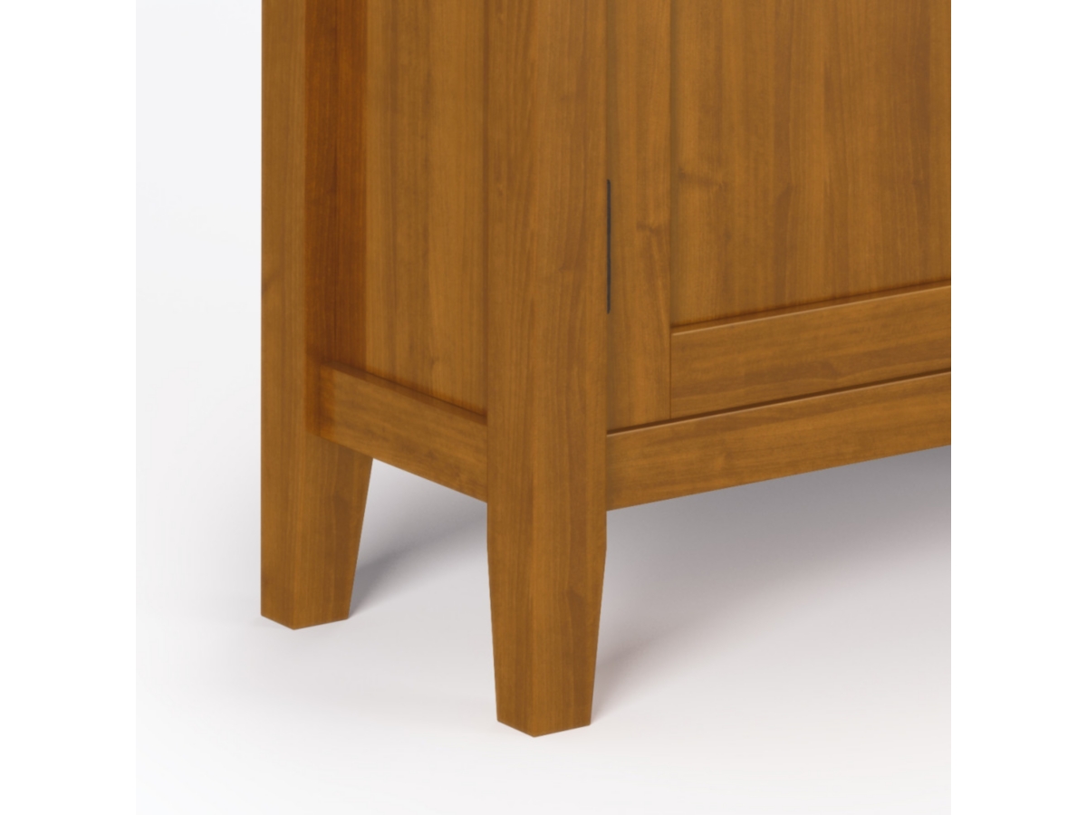 Simpli Home Redmond 32" Rustic Storage Cabinet, Light Brown, large