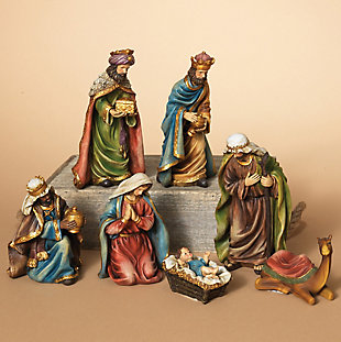 Holiday 7-piece Set Resin Nativity Figurines, , rollover