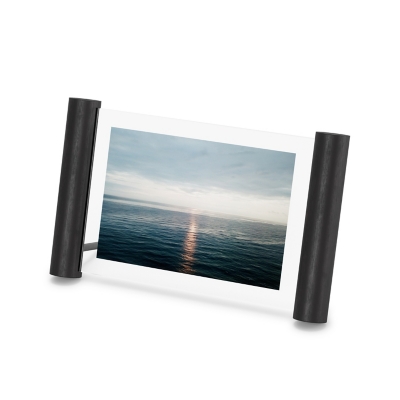 Umbra Scroll 4 x 6 Floating Picture Frame Black, Black, large