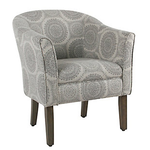 Benzara Barrel Style Accent Chair, , large