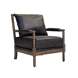 Benzara Accent Chair with Beaded Frame, , rollover