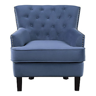 Benzara Accent Chair with Flared Button Tufted Back, , rollover