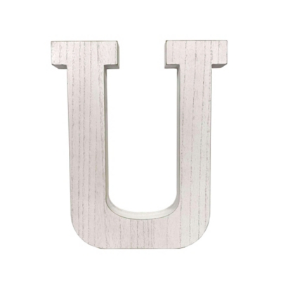 Large 15.75 In. "a" White Wash Decorative Monogram, White Wash, large