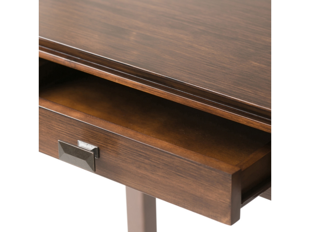 Simpli Home Artisan Console Sofa Table, Russet Brown, large