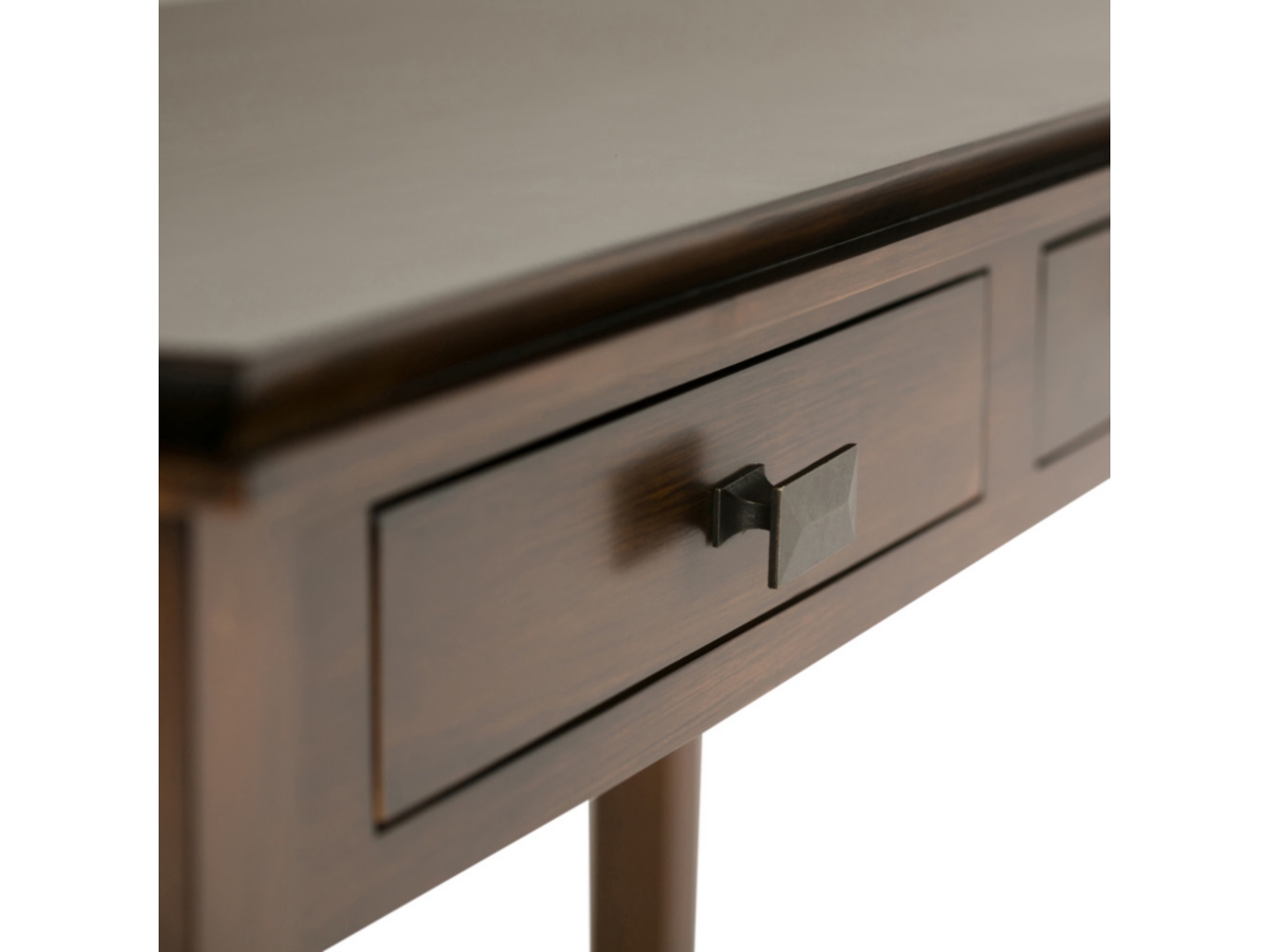 Simpli Home Artisan Console Sofa Table, Russet Brown, large