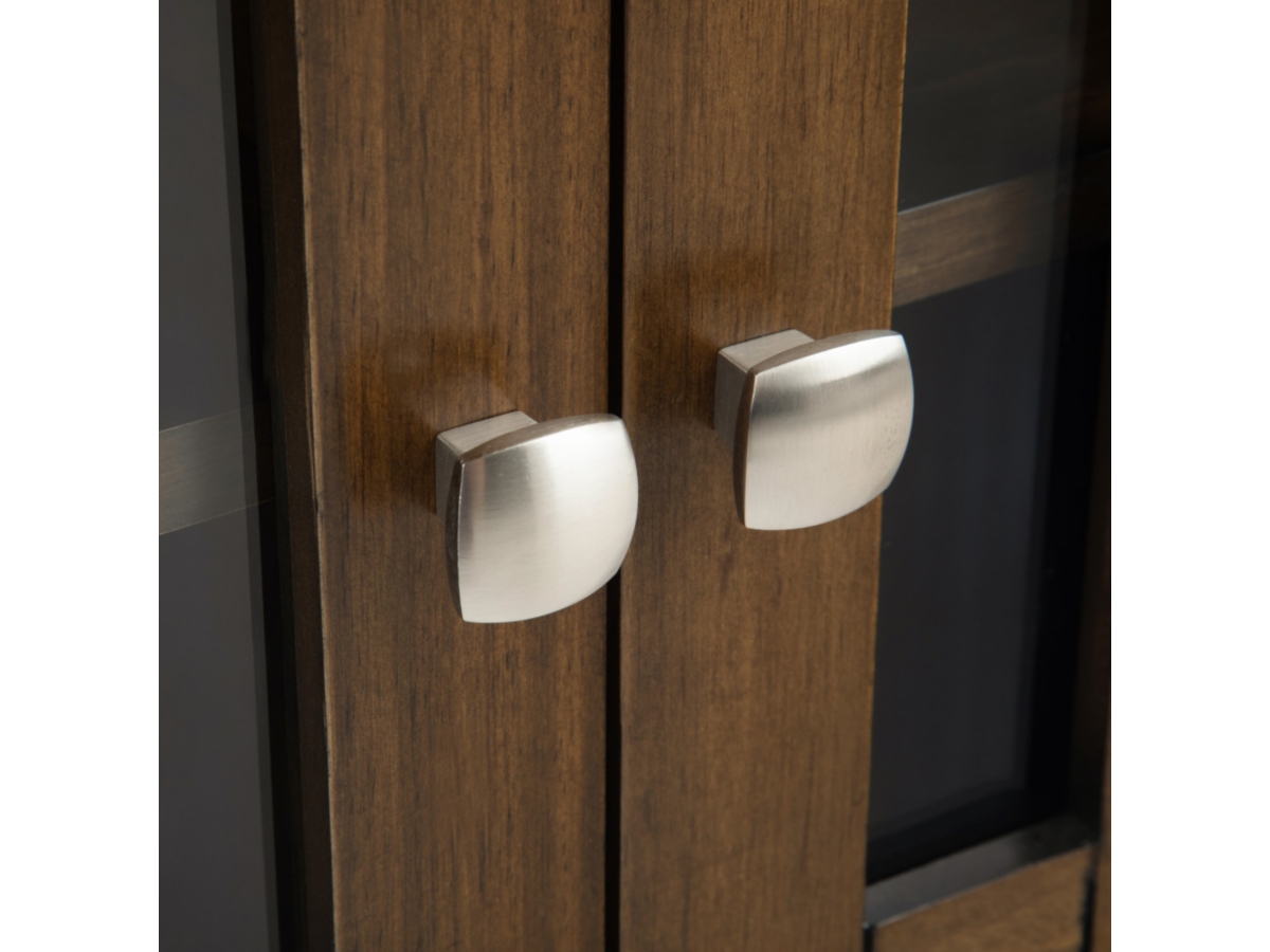 Simpli Home Bedford Low Storage Media Cabinet, Rustic Natural Aged Brown, large