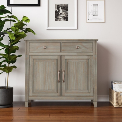 Simpli Home Connaught Entryway Storage Cabinet, Distressed Gray, large