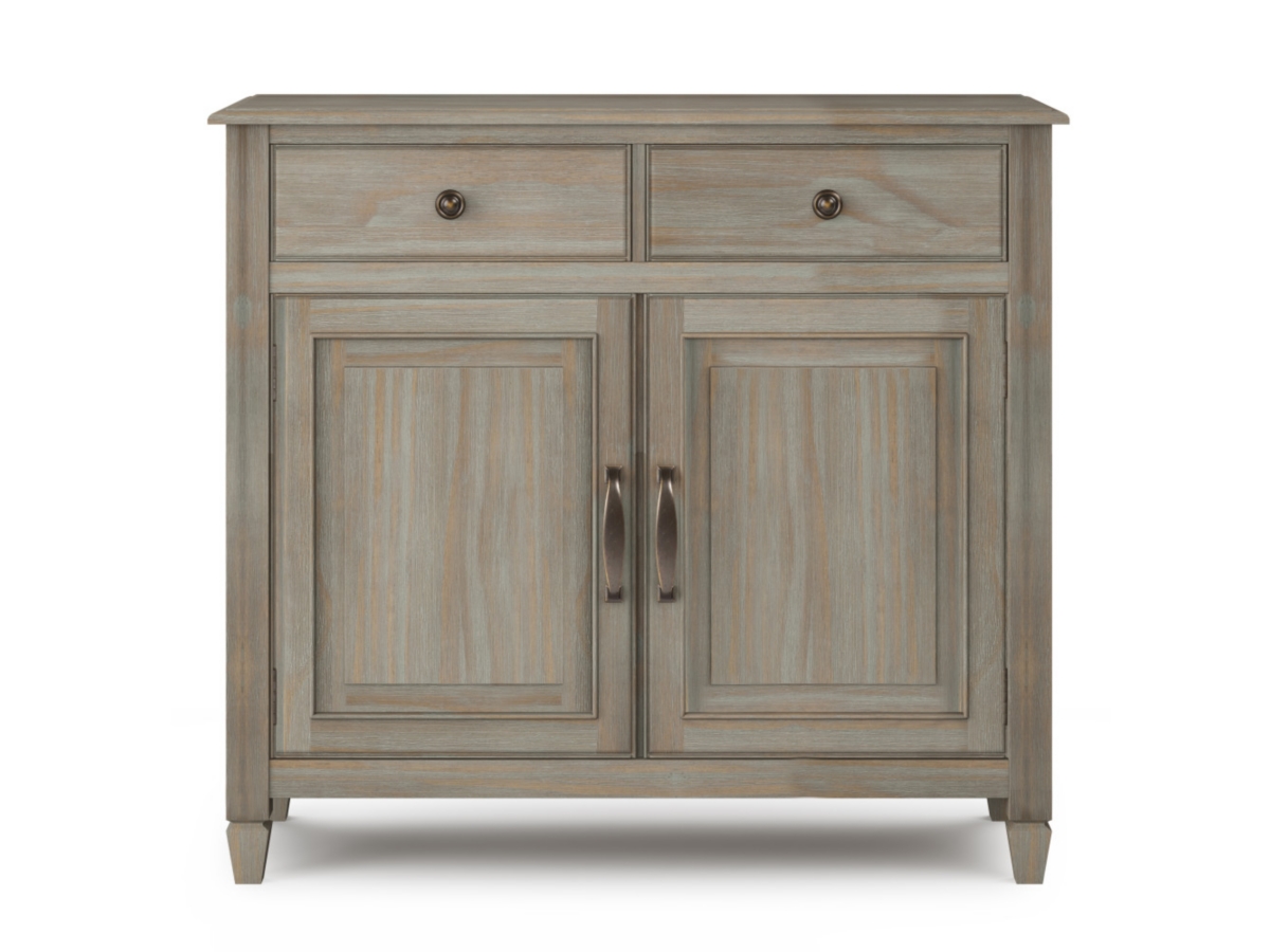 Simpli Home Connaught Entryway Storage Cabinet, Distressed Gray, large