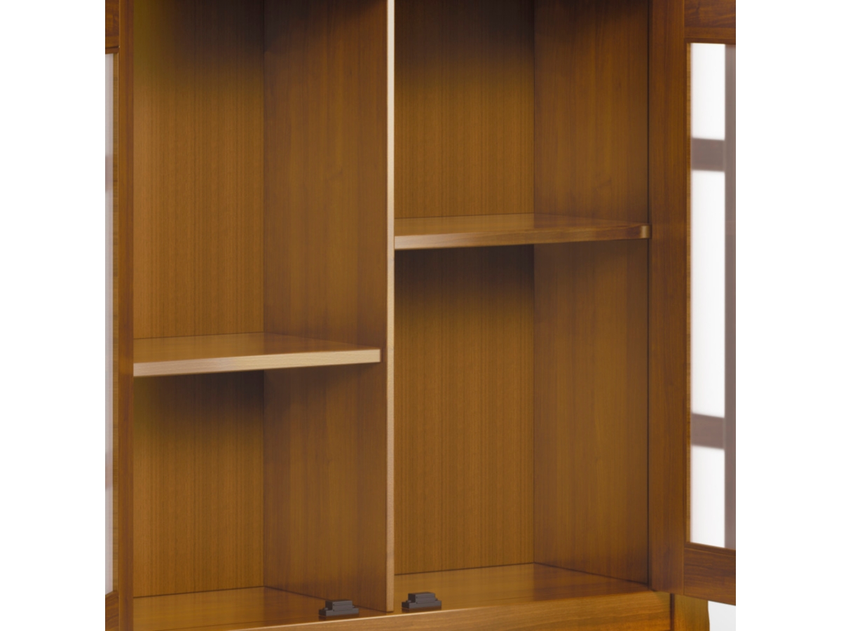 Simpli Home Bedford Low Storage Media Cabinet, Light Golden Brown, large