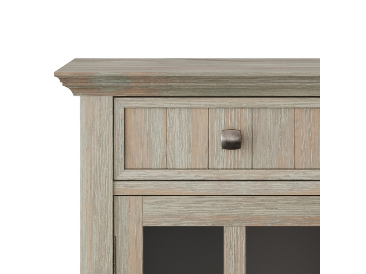 Simpli Home Acadian Entryway Hallway Storage Cabinet, Distressed Gray, large
