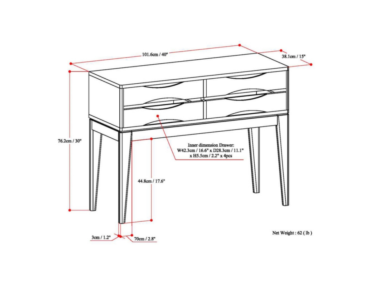 Simpli Home Harper Hallway Console Sofa Table, , large