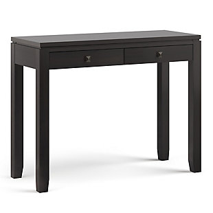 Simpli Home Cosmopolitan Console Sofa Table, Dark Cognac Brown, large