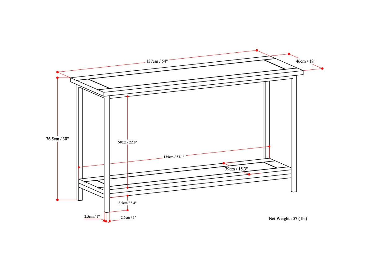 Simpli Home Skyler Console Sofa Table, , large