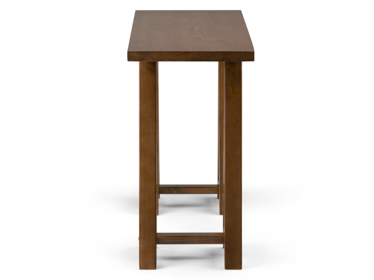 Simpli Home Sawhorse Console Sofa Table, Medium Saddle Brown, large