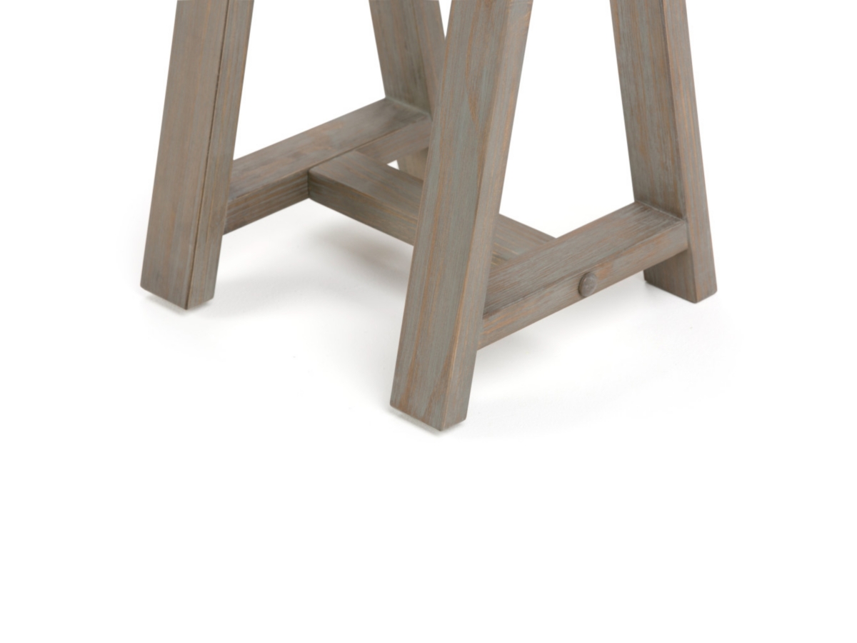 Simpli Home Sawhorse Console Sofa Table, Distressed Gray, large