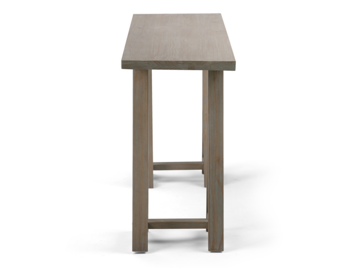 Simpli Home Sawhorse Console Sofa Table, Distressed Gray, large