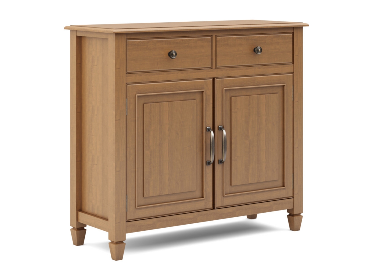 Simpli Home Connaught Entryway Storage Cabinet, Light Golden Brown, large